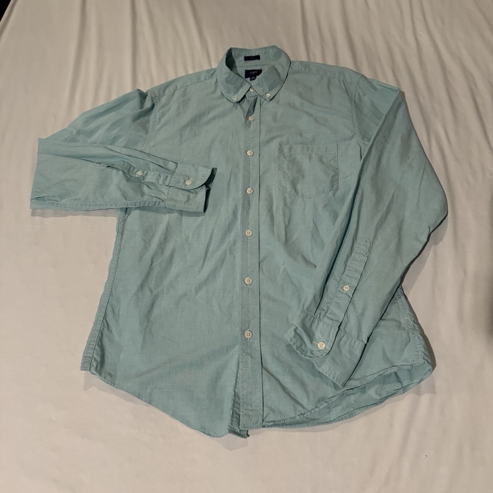 J Crew Slim‎ Fit Long Sleeve Button Down Men's M 100% Cotton